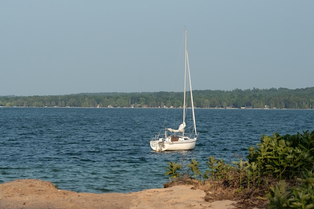 9155 Ivanhoe Dr, Onekama, MI 49675 - water view featuring a forest view