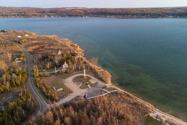 9155 Ivanhoe Dr, Onekama, MI 49675 - birds eye view of property with a water view