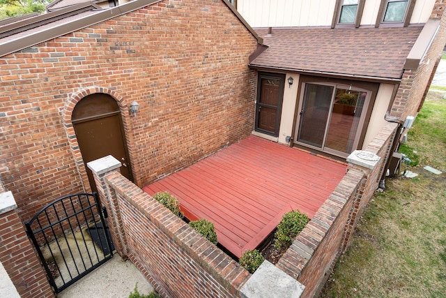 view of patio / terrace with a wooden deck