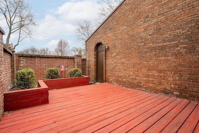 wooden deck with fence