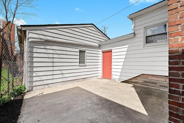 exterior space featuring fence