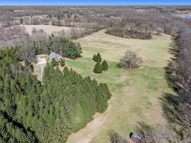 drone / aerial view featuring a rural view