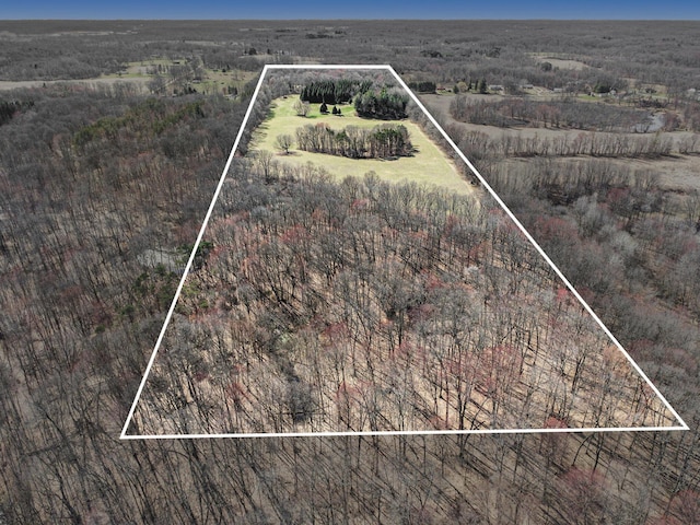 aerial view featuring a rural view