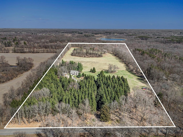 aerial view featuring a rural view