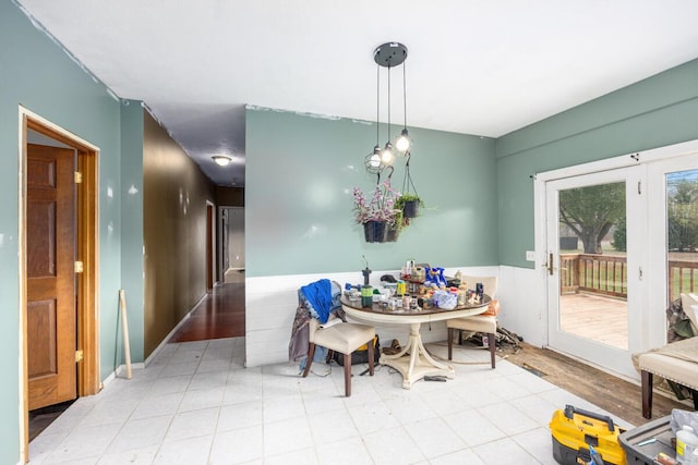 view of dining room