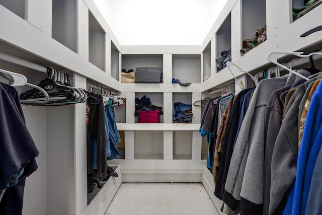 view of walk in closet