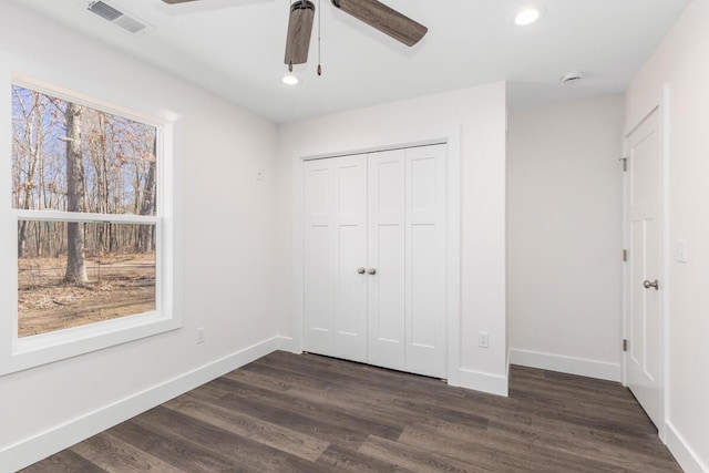 8995 Chippewa Trl, Howard City, MI 49329 - unfurnished bedroom with recessed lighting, visible vents, and baseboards