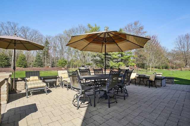 view of patio / terrace with outdoor dining area