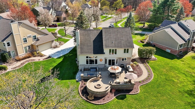 bird's eye view featuring a residential view
