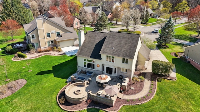 bird's eye view featuring a residential view