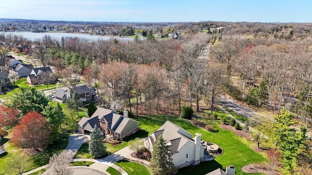 1391 Woodbridge Ct, Wixom, MI 48393 - drone / aerial view with a residential view and a water view