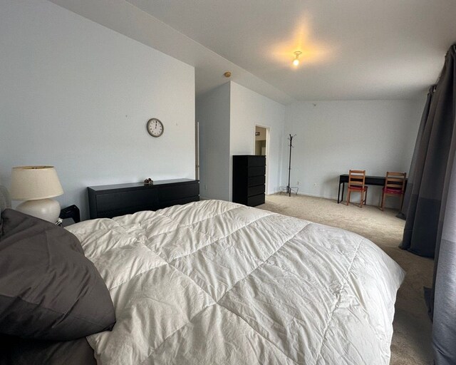 bedroom featuring carpet