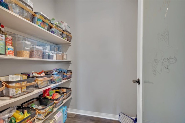 view of storage area