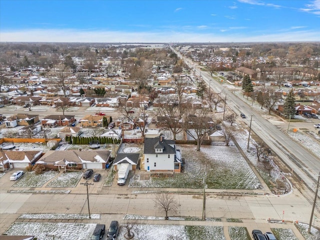 aerial view featuring a residential view