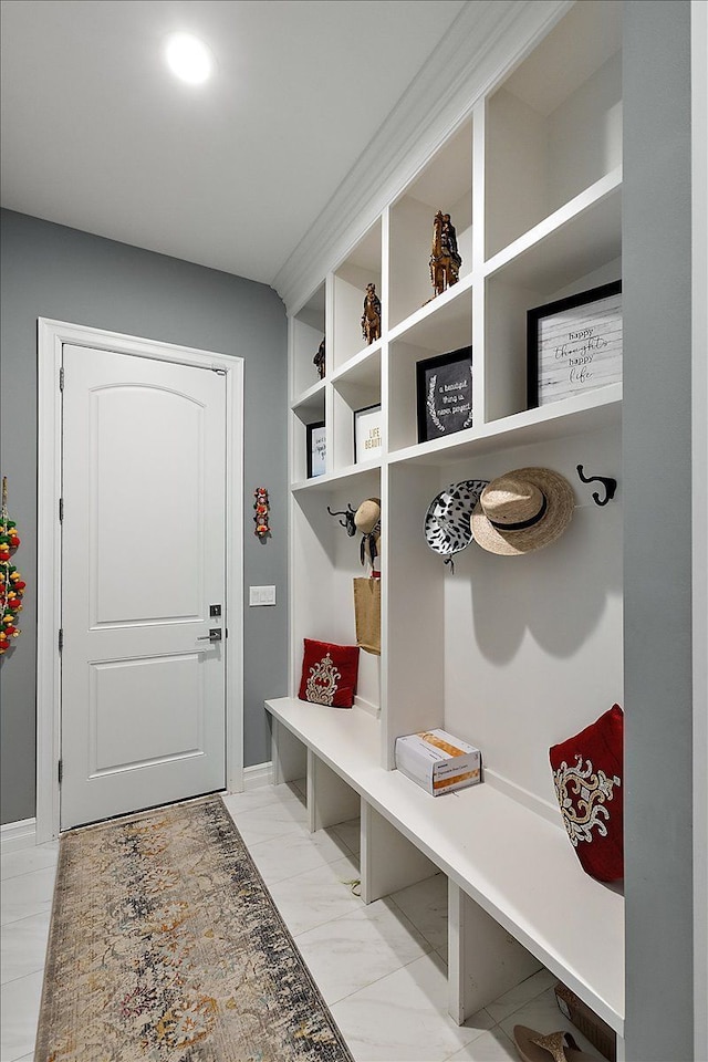 3888 Thatcher Dr, Rochester Hills, MI 48309 - mudroom with marble finish floor