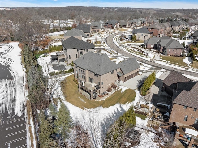 3888 Thatcher Dr, Rochester Hills, MI 48309 - snowy aerial view with a residential view
