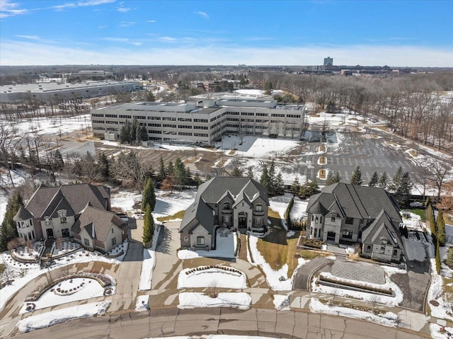 3888 Thatcher Dr, Rochester Hills, MI 48309 - view of snowy aerial view