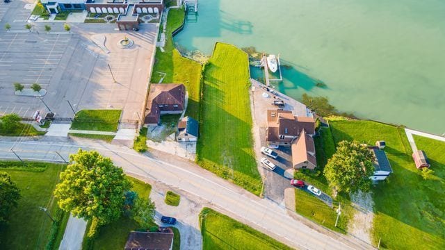 37340 Jefferson Ave, Harrison Township, MI 48045 - aerial view with a water view