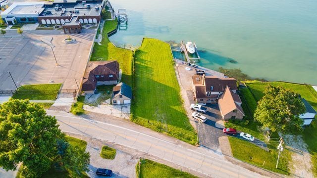 37340 Jefferson Ave, Harrison Township, MI 48045 - aerial view featuring a water view