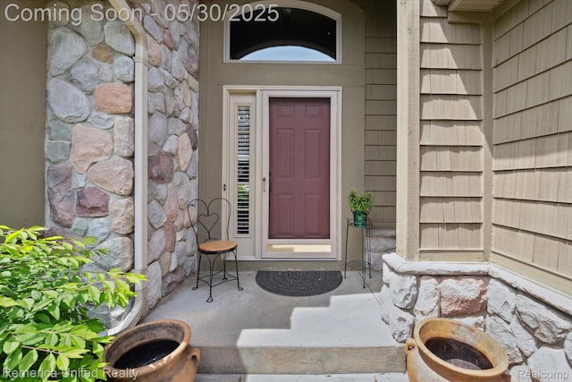 1317 Peppergrove Dr, Brighton, MI 48116 - property entrance with stone siding