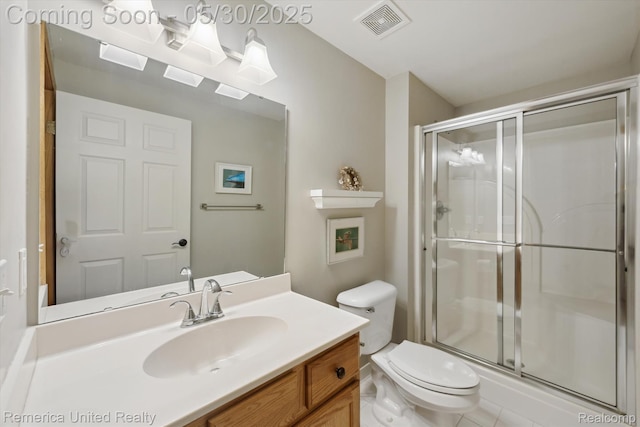 1317 Peppergrove Dr, Brighton, MI 48116 - bathroom with toilet, vanity, and a stall shower