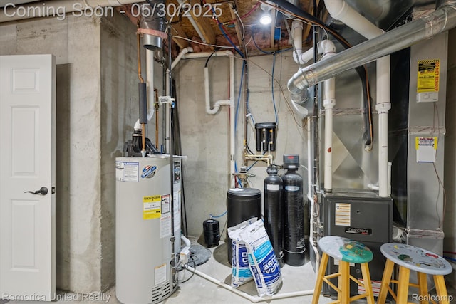 1317 Peppergrove Dr, Brighton, MI 48116 - utility room with water heater and heating unit