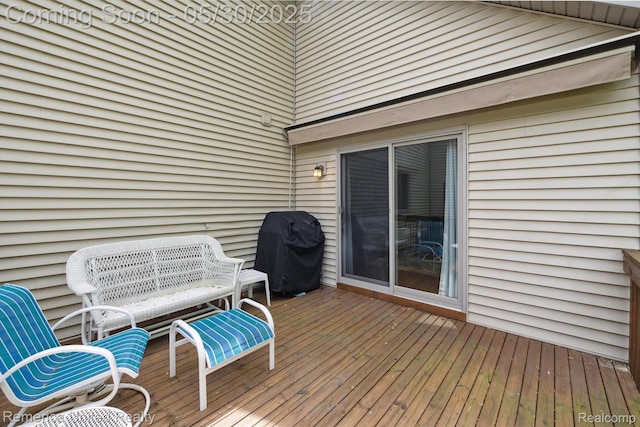 1317 Peppergrove Dr, Brighton, MI 48116 - wooden deck with a grill