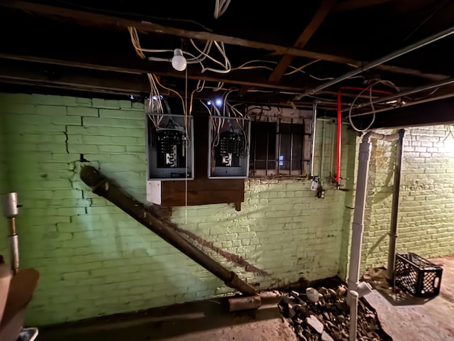 interior space featuring electric panel