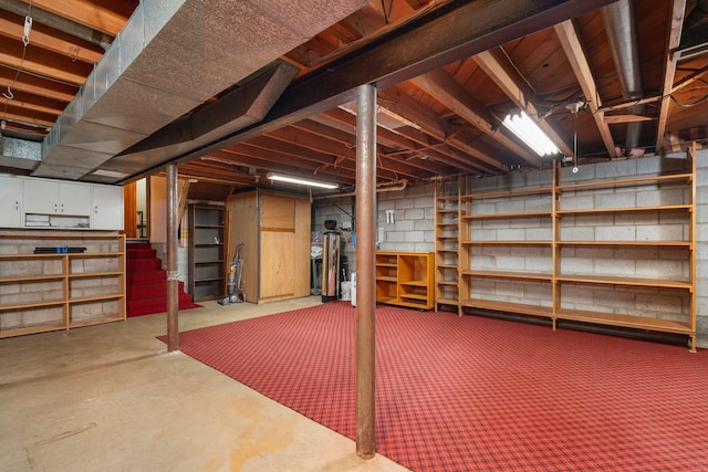 3091 Warwick Rd, Ann Arbor, MI 48104 - unfinished basement with stairs