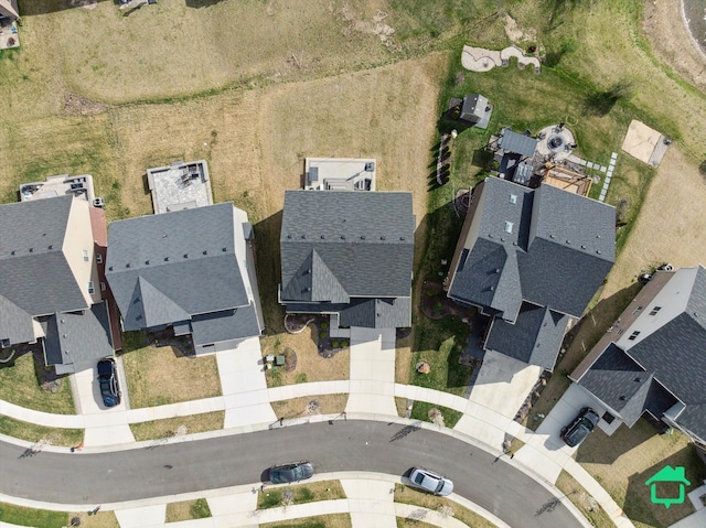 aerial view featuring a residential view