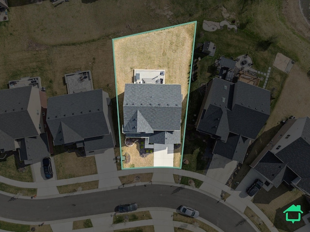 drone / aerial view with a residential view