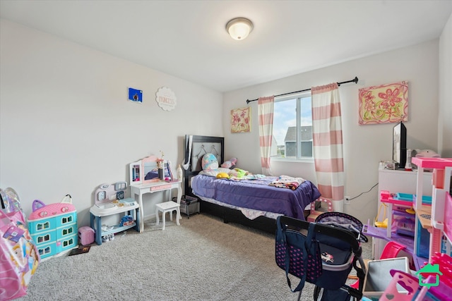bedroom with carpet floors