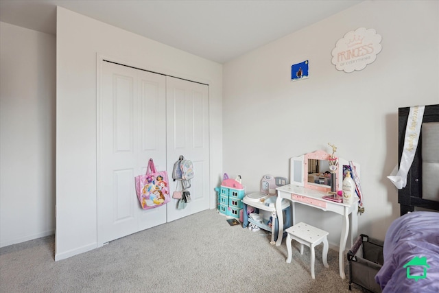game room with carpet flooring