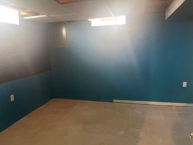 view of finished below grade area