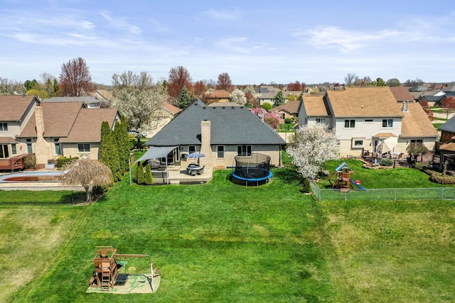 birds eye view of property featuring a residential view