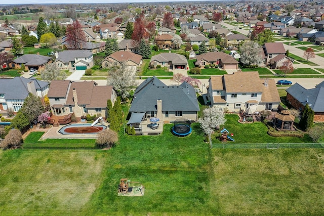 drone / aerial view featuring a residential view