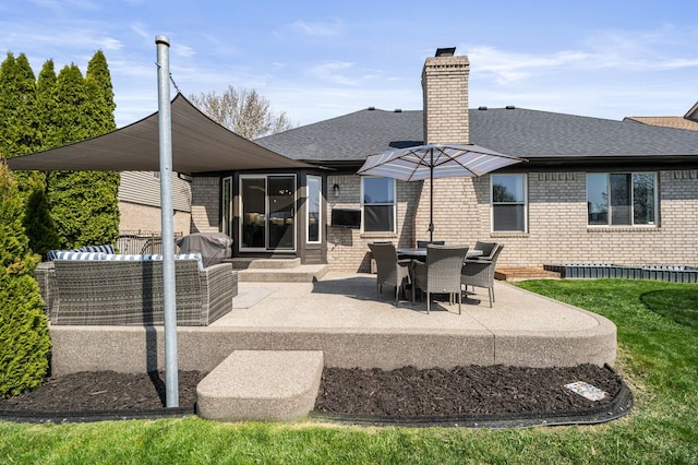 view of patio with an outdoor hangout area