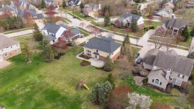 drone / aerial view featuring a residential view