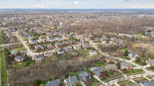 aerial view featuring a residential view