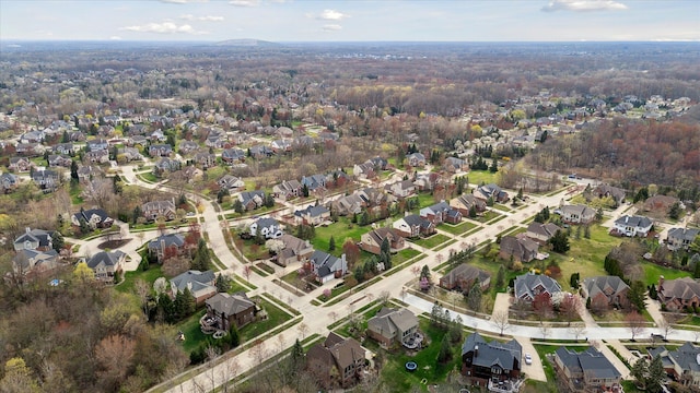 drone / aerial view with a residential view