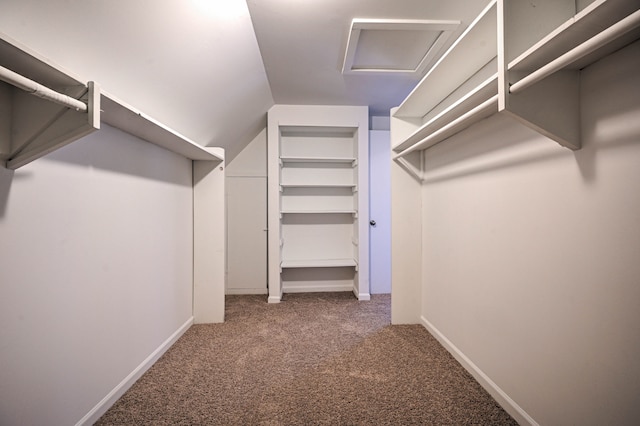 4238 Still Meadow Ln, West Bloomfield, MI 48323 - walk in closet featuring carpet floors and vaulted ceiling