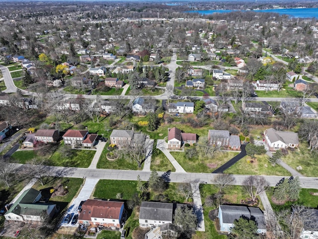 4238 Still Meadow Ln, West Bloomfield, MI 48323 - aerial view of property and surrounding area with nearby suburban area and a large body of water