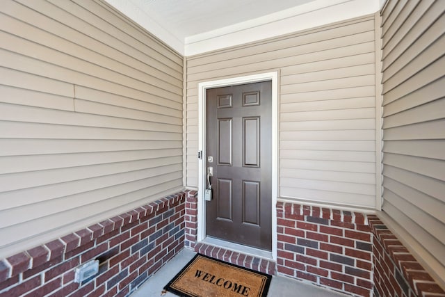 view of exterior entry