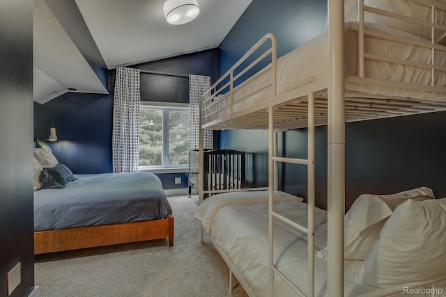10630 Garr Rd, Berrien Springs, MI 49103 - bedroom with lofted ceiling and carpet flooring
