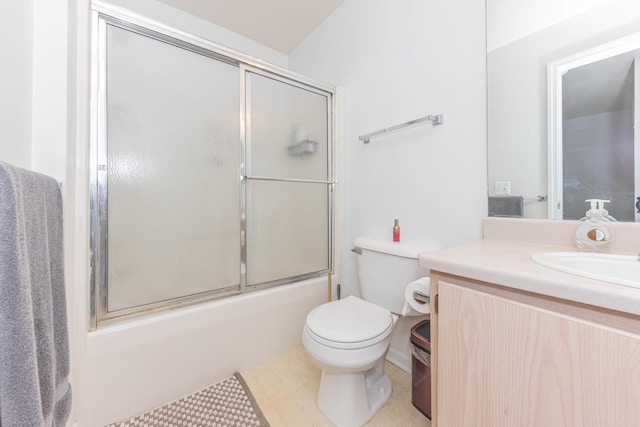 1005 E Duncan St Unit 2D, Manchester, MI 48158 - full bath featuring bath / shower combo with glass door, toilet, and vanity