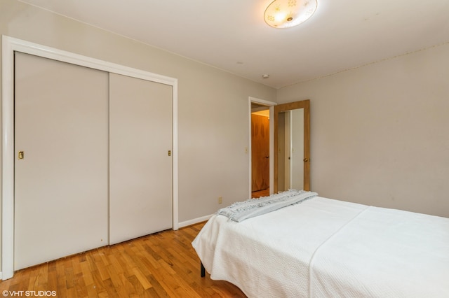3105 Kevin St, Saint Joseph, MI 49085 - bedroom featuring a closet and light wood-style flooring