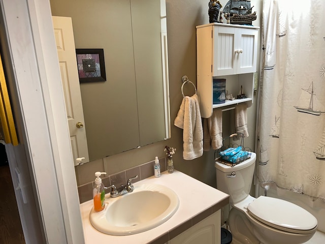 326 Basket Br, Oxford, MI 48371 - full bath with toilet, vanity, and a shower with curtain