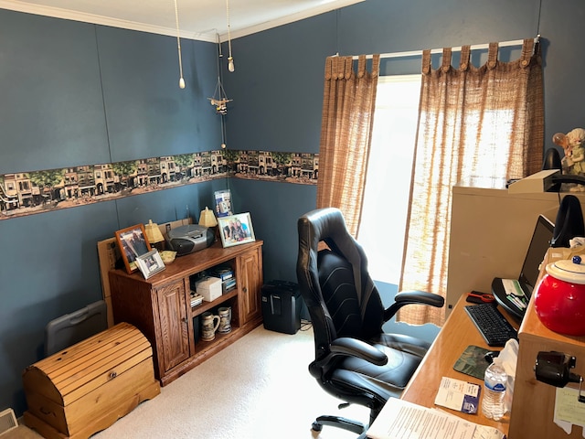 326 Basket Br, Oxford, MI 48371 - carpeted office with plenty of natural light and ornamental molding