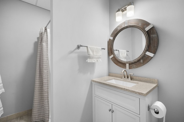70799 Fisher Rd, Bruce, MI 48065 - bathroom featuring vanity and a shower with curtain