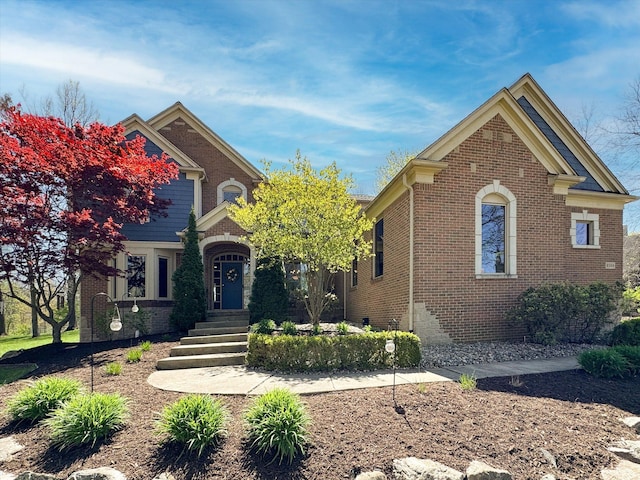 8504 Riverwalk Dr, Fenton, MI 48430 - view of front facade with brick siding